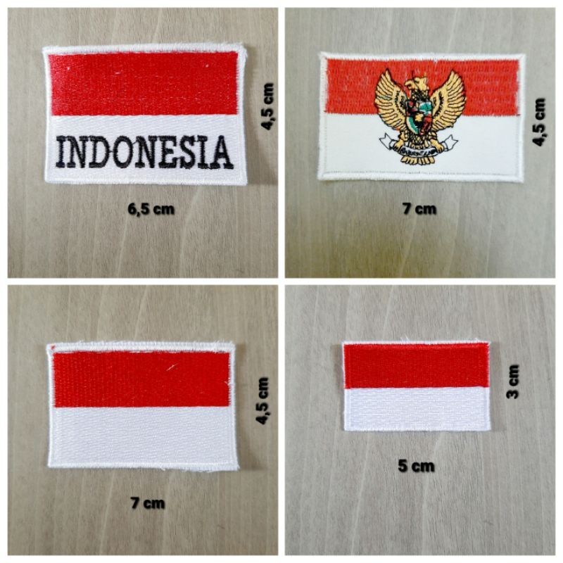 Bordir BORDIR/EMBLEM BENDERA INDONESIA ukuran kecil