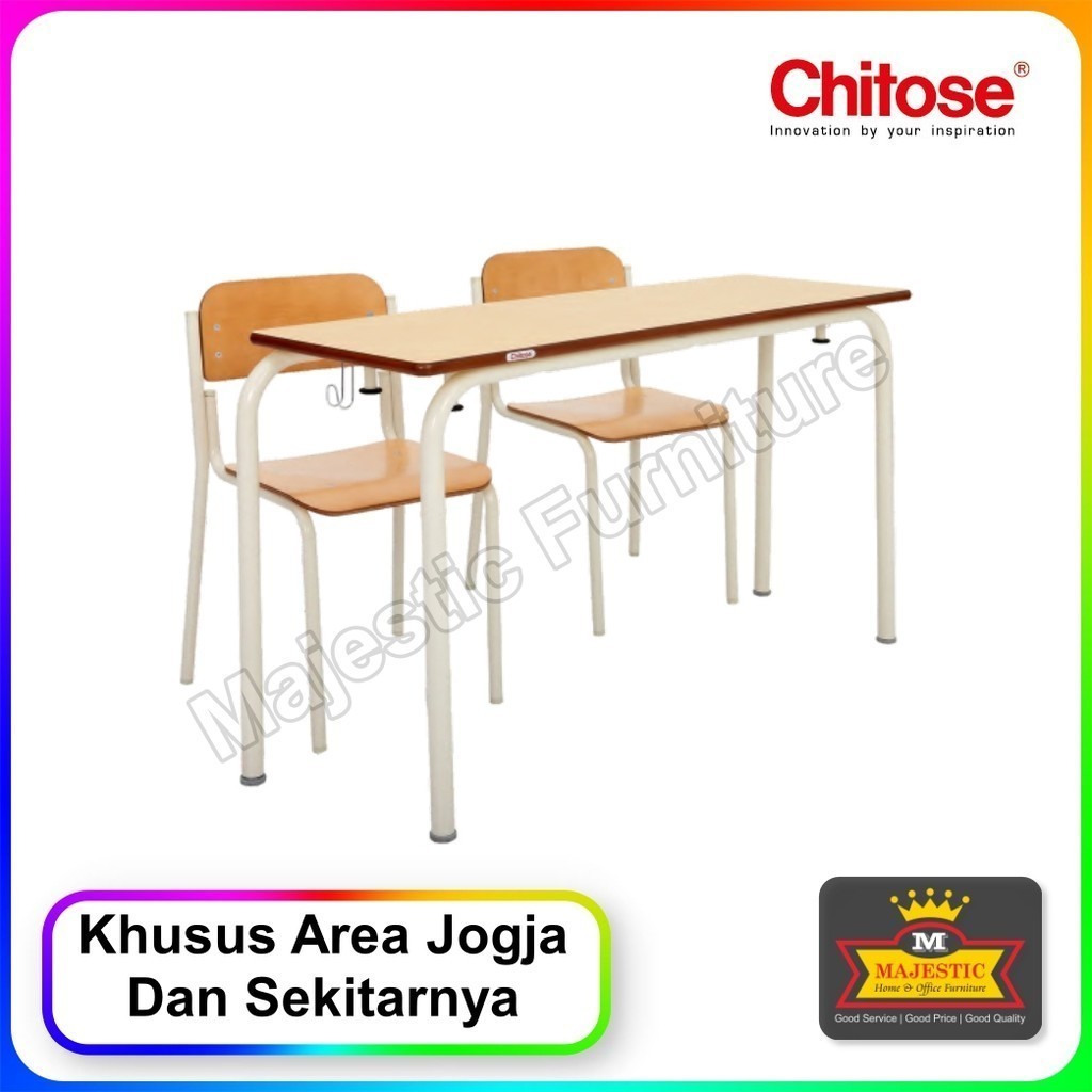 Meja Kursi Sekolah Chitose Uni Desk & Chair High - Jogja