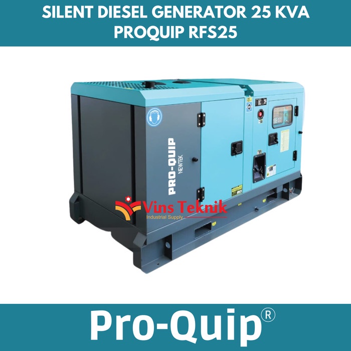 Mesin Genset Silent Diesel 25 KVA Generator Set PRO QUIP RFS25 RFS 25