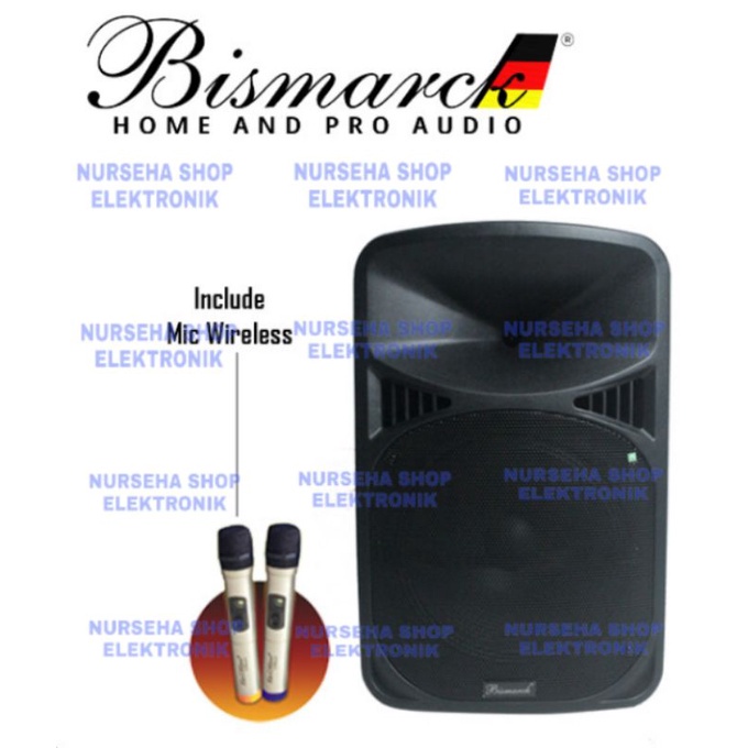 Speaker aktif portable wireless 12 inch BISMARCK BSX 1208 BSX1208 original garansi resmi