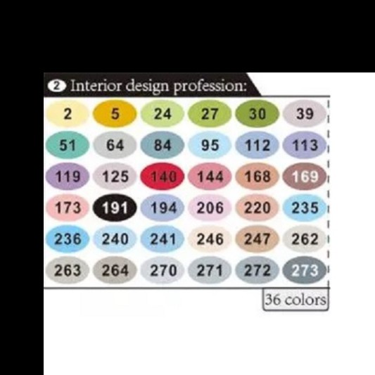 

finecolour EF101 body bulat set interior design 36 color w/bag