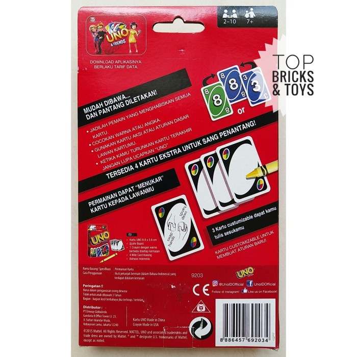 UNO Deluxe Card  Get Wild 4 UNO Kartu UNO