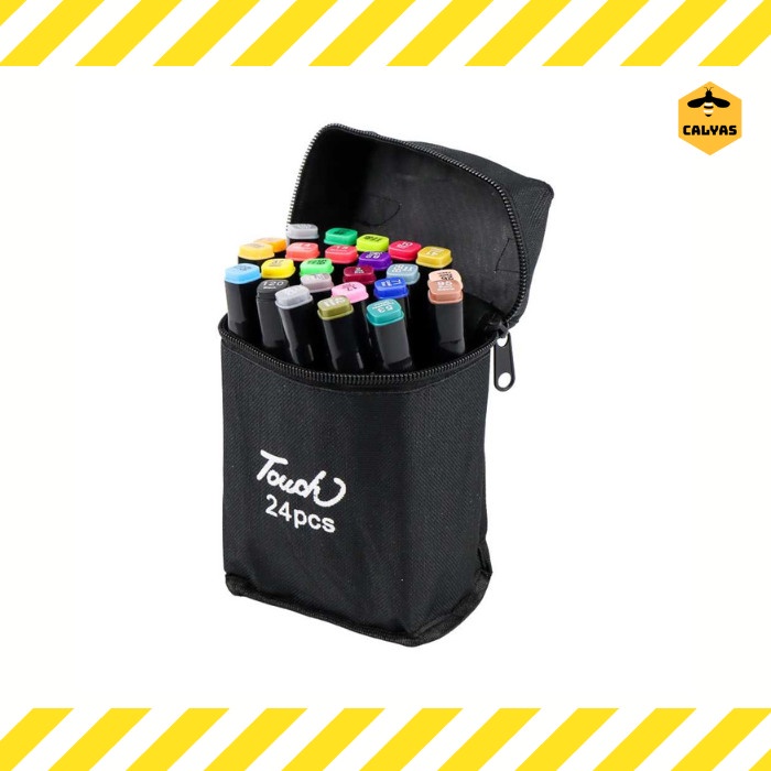 

[New] Spidol Warna Multifungsi Dual Side Fine Art Brush Pen Art Marker Set - 24pcs