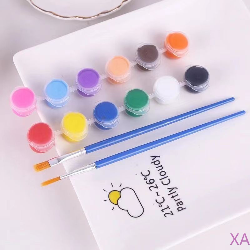 

Acrylic Color Kit/Cat Akrilik Kanvas Lukis Cat Kanvas Akrilik Warna 3ml-6 Warna/12 Warna