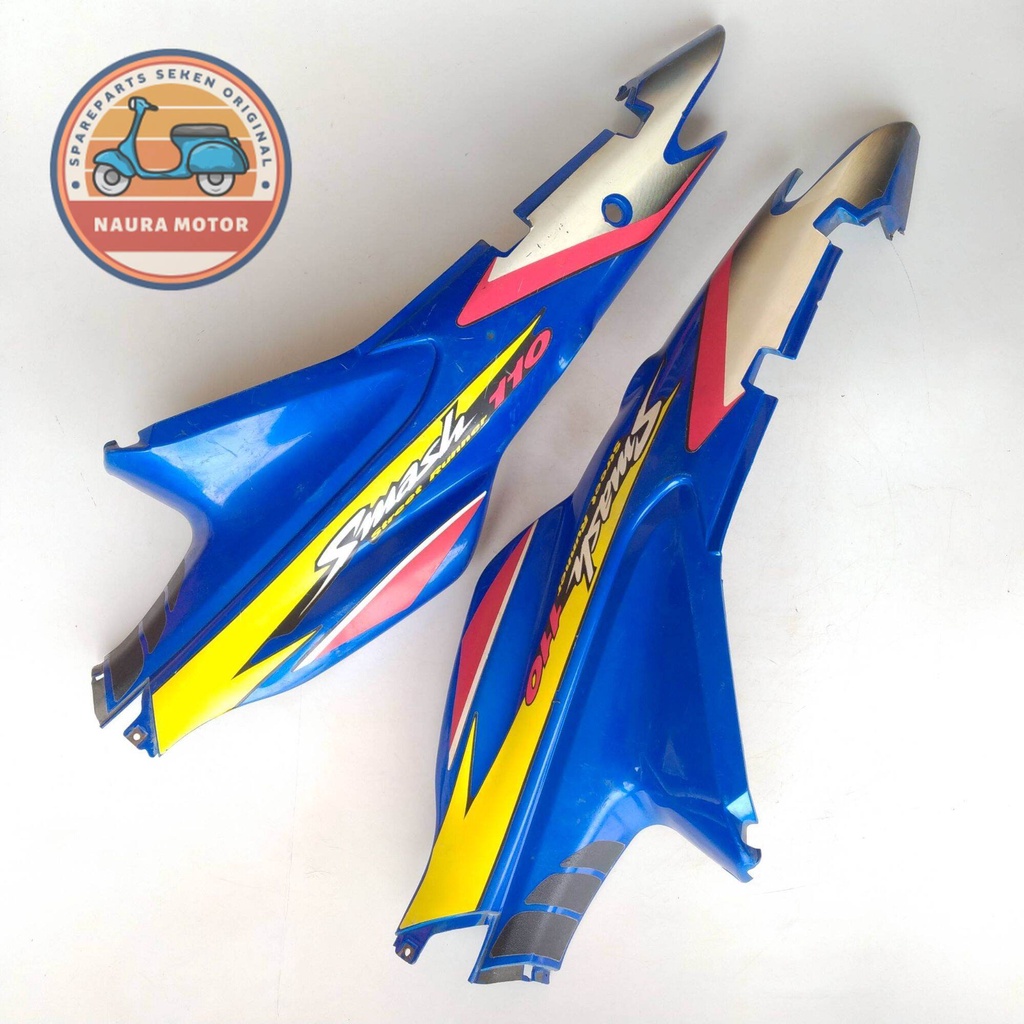 COVER BODI BELAKANG SMASH 110 OLD ORIGINAL COPOTAN BODY BELAKANG SMASH OLD 110 BIRU SEKEN ORI