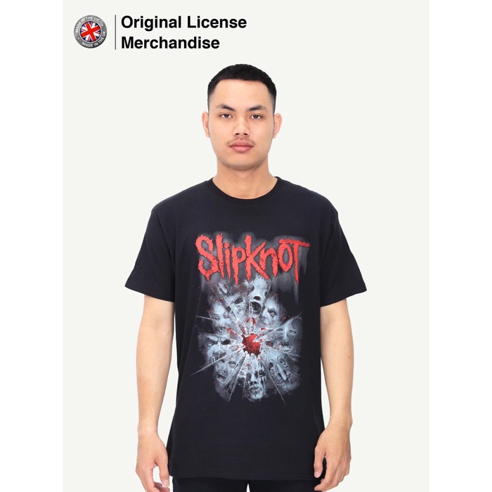 Kaos Baju Band Musik Metal Pria Katun Pendek Motif Sablon Premium Import SLIPKNOT Original Shattered