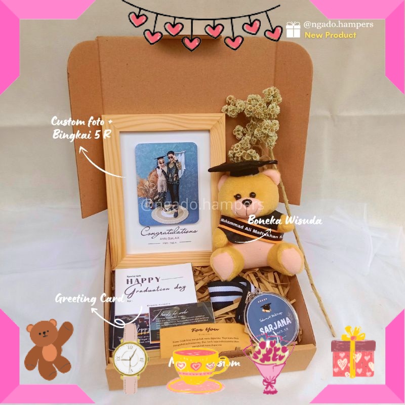 

HAMPERS BAYI ANAK MUDA REMAJA PACAR ISTRI BIKIN ROMANTIS ANNIVERSERY/ KADO WISUDA | HAMPERS & GIFT BOX WISUDA GRADUATION CUSTOM FOTO BINGKAI KAYU JATI BELANDA TERUNIK AESTHETIC/ KADO CEWEK/ KADO COWOK/ MEDALI CUSTOM/ SQUARE / ULTAH LAHIRAN WISUDA JADIAN
