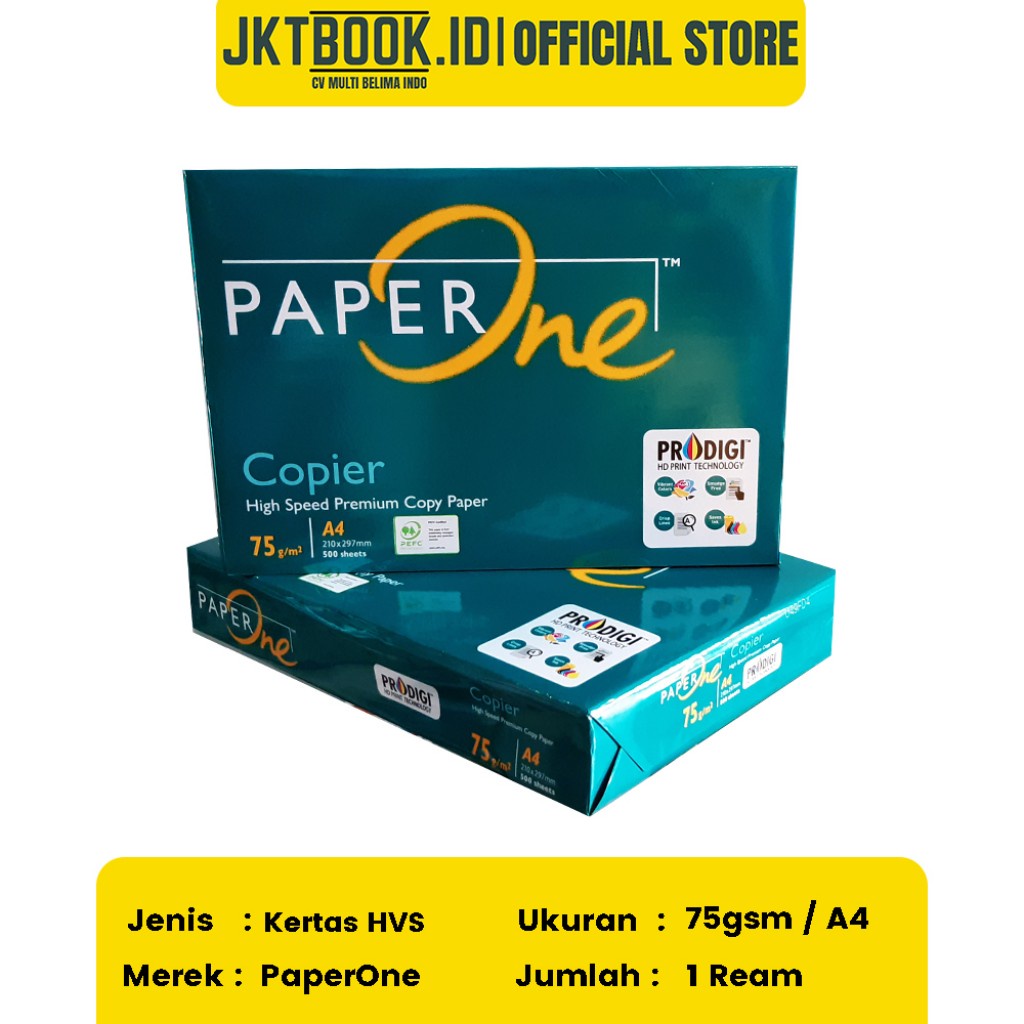 

Kertas HVS A4 75 gsm Paper One