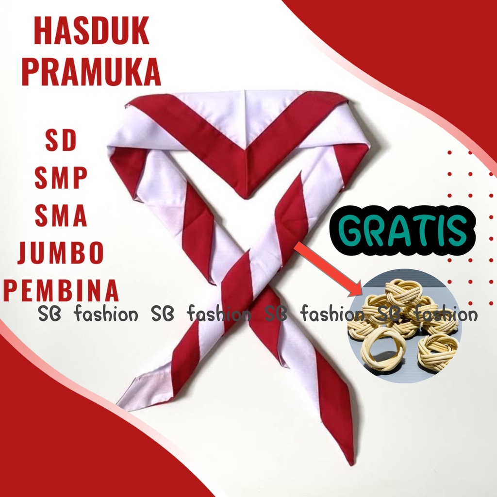 dasi pria putra KACU HASDUK PRAMUKA SIAGA PENGGALANG PENEGAK PEMBINA / DASI HASDUK KACU PRAMUKA SD S