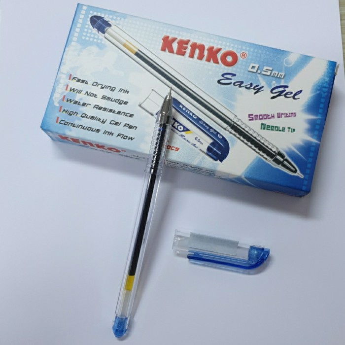 

[DD] Bolpen KENKO Easy Gel 0.5mm Biru (Lusin)