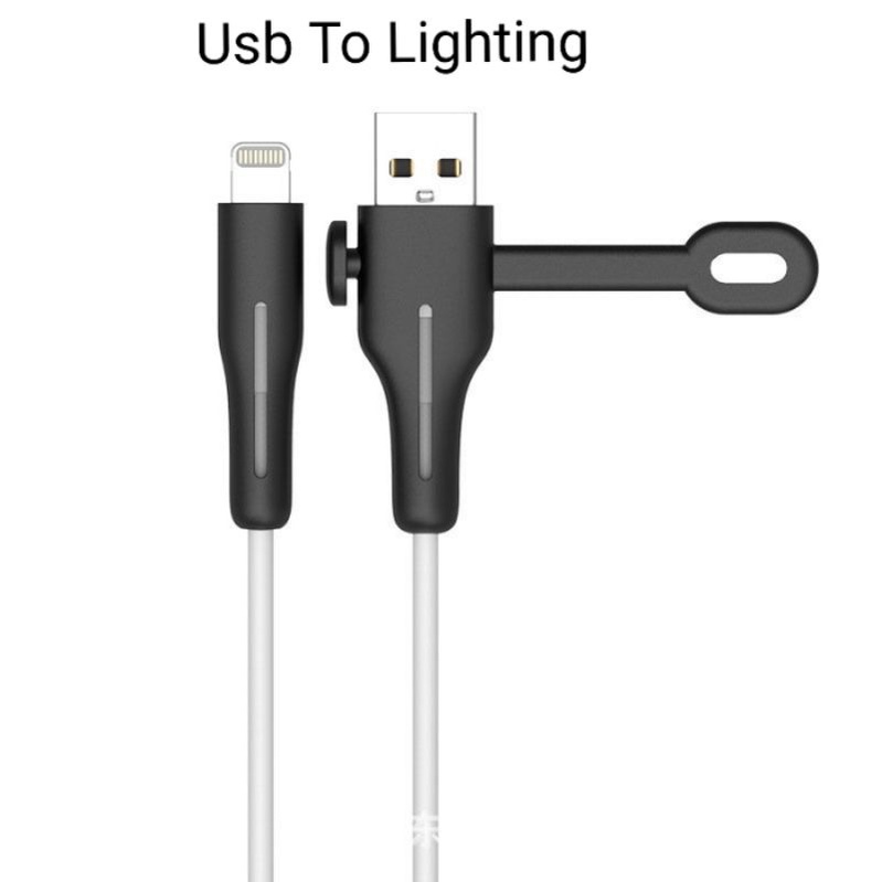 Silikon Pelindung Ujung Kabel / Cable Charger / Pelindung Karet Anti Tekuk Untuk Android Dan Iphone