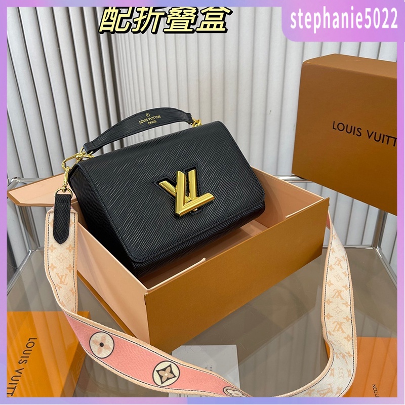 New original lv Louis Vuitton (With Box) New Twist Medium Handbag Women's Fashion Style Messenger Ba