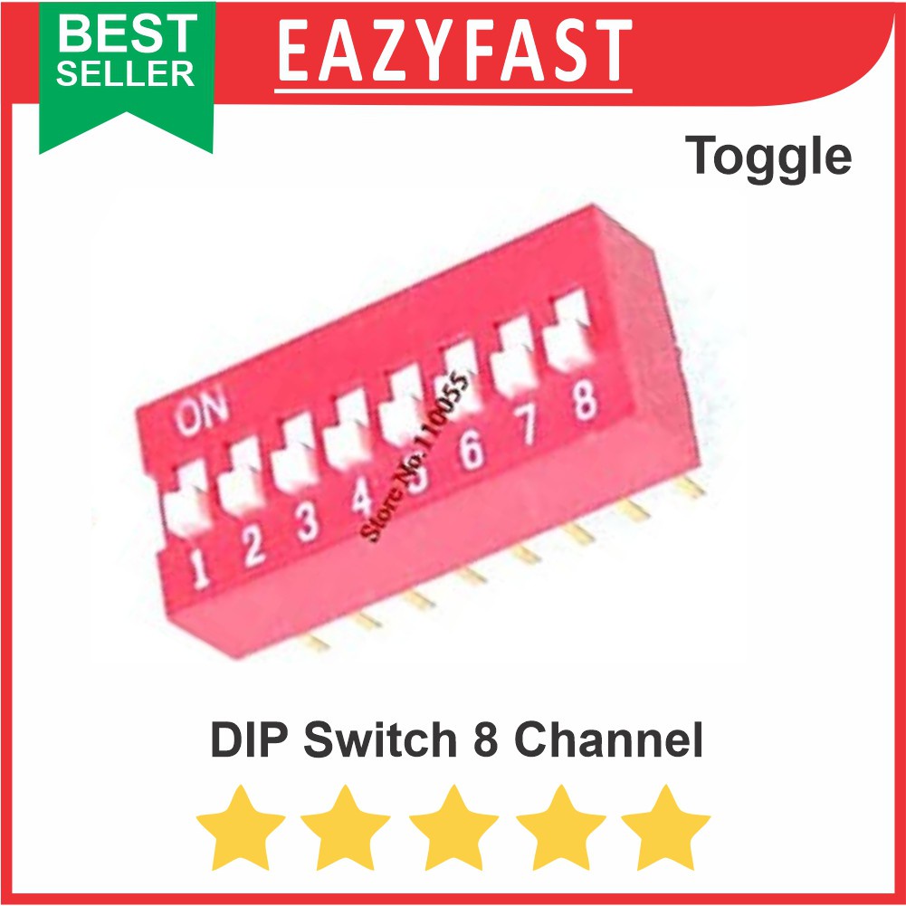 DIP Slide Switch 8 P 8P Pin Ch Channel Saklar Geser Mini Toggle PCB