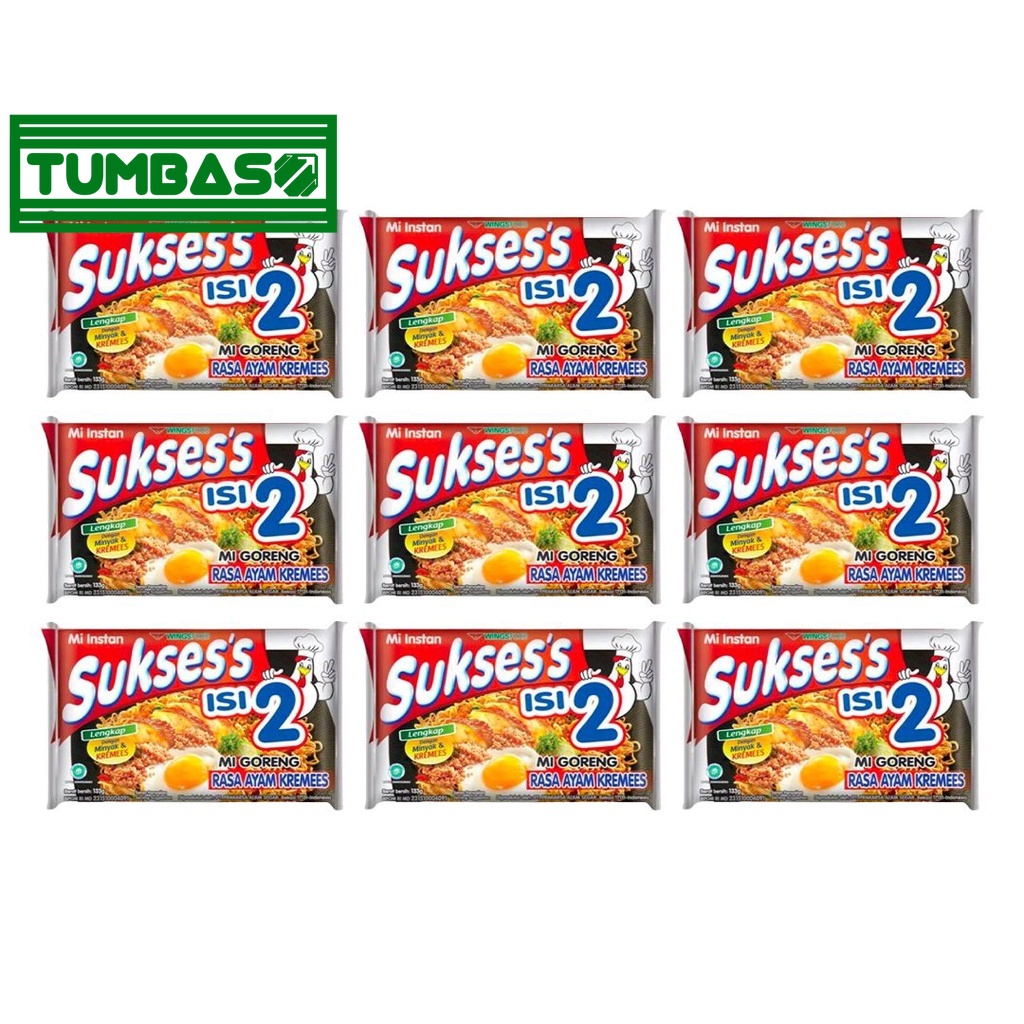 

Tumbaso Mie Suksess Mie Instan Mi Goreng Ayam Kremes 9 x 133 gr