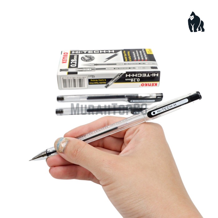 

Pulpen Kenko Hi Tech 0.28 mm / Pen Tinta Gel Bolpen Hi-Tech-H 12 PCS - Hitam