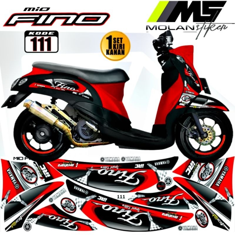 Decal Sticker Striping Variasi Fino Carbu / Fino 110 Karbu 2012-2013 / Yamaha Fino 115 Karbu / Fino 