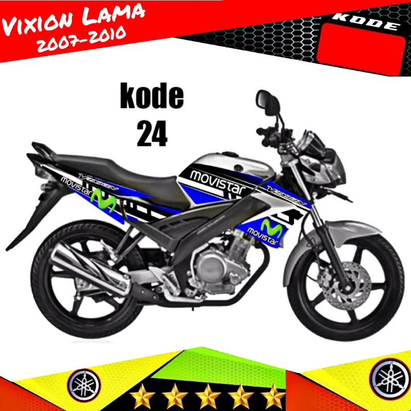 Decal Sticker Stripping Variasi Yamaha Vixion 150 Old - Vixion Lama 2007-2012 - Vixion Old | Yamaha 