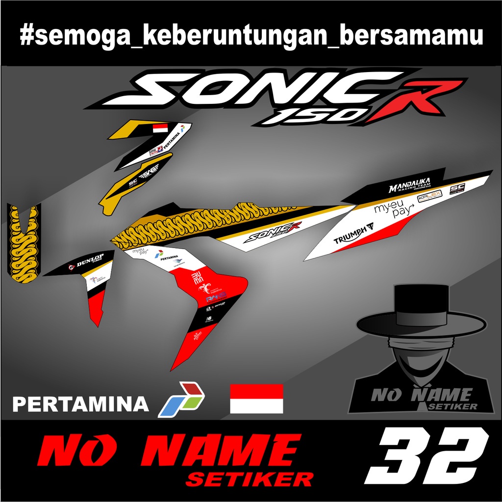 Decal tema Mandalika Racing buat motor Sonic 150 R full body striping sonic 150 R mandalika