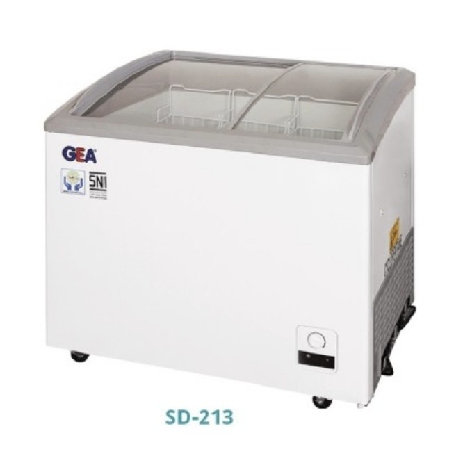 Gea SD-213 Curve Sliding Glass Freezer Geser Sliding SD213 SD 213 - Jabodetabek