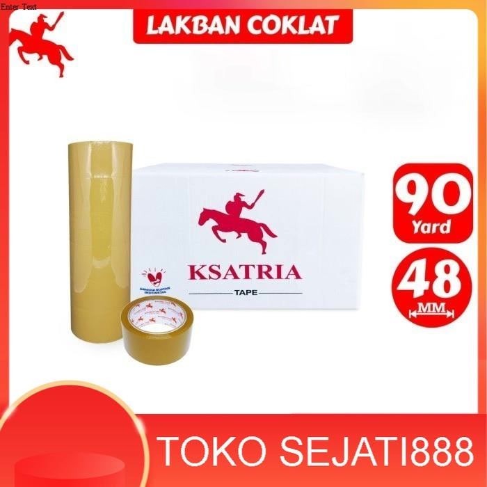 

Lakban Ksatria Tape Ukuran 48mm x 90 Yard Kemasan 1 Dus