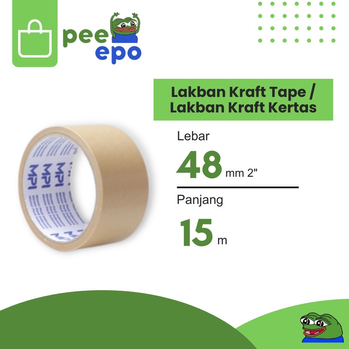 

Lakban Kraft Tape / Lakban Kraft Kertas 48 mm x 15 Meter MPI