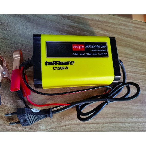 Garansi Charger Cas Baterai Aki Mobil Motor layar LCD Display 12V 2A C1202-6 OTOHEROS ISI ULANG AKI