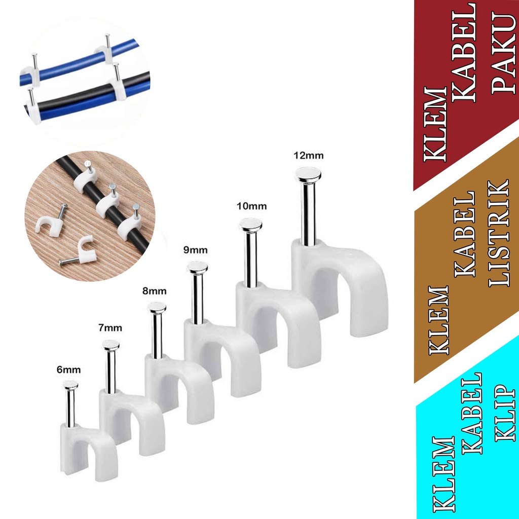 Klem Kabel Listrik - Klem Kabel Paku - Klem Kabel Klip