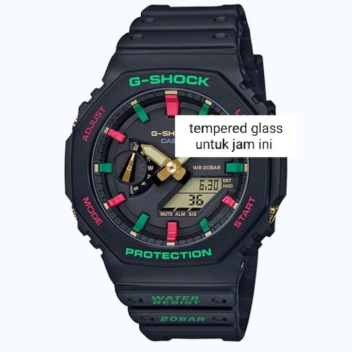 tempered glass for CASIO G-SHOCK GA-2100TH-1A anti gores jam tangan TG pelindung layar screen protec