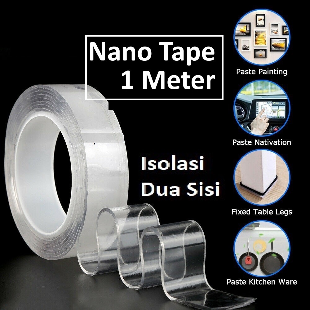 

Nano Double Tape /Nano Tape/Selotip Isolasi Bening 1 Meter
