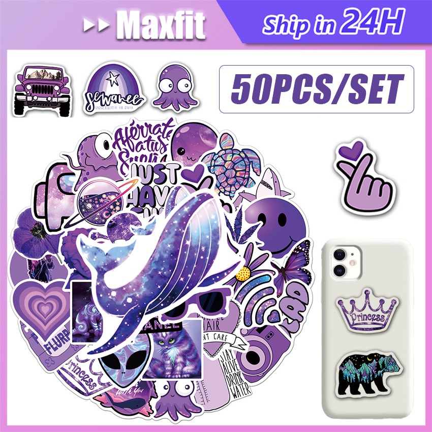 

50Pcs Stiker Tumblr Aesthetic Waterproof Fashion Cute Sticker Untuk Laptop Hp Kulkas Cup Helm