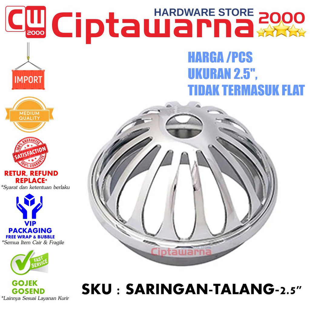 Saringan Talang air Atap Rumah Saluran Pembuangan 2.5" Inch - Cw1