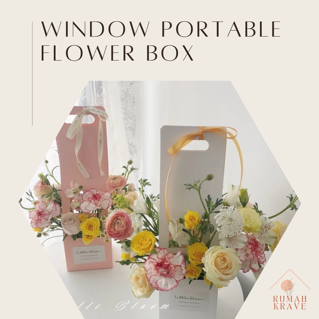 

RUMAH KRAVE - Window Portable Flower Box Kotak Buket Bunga Instan