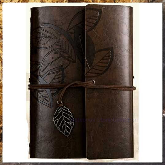 

Notebook Store Collection Buku Catatan Binder Kulit Retro Leaf Kertas B7