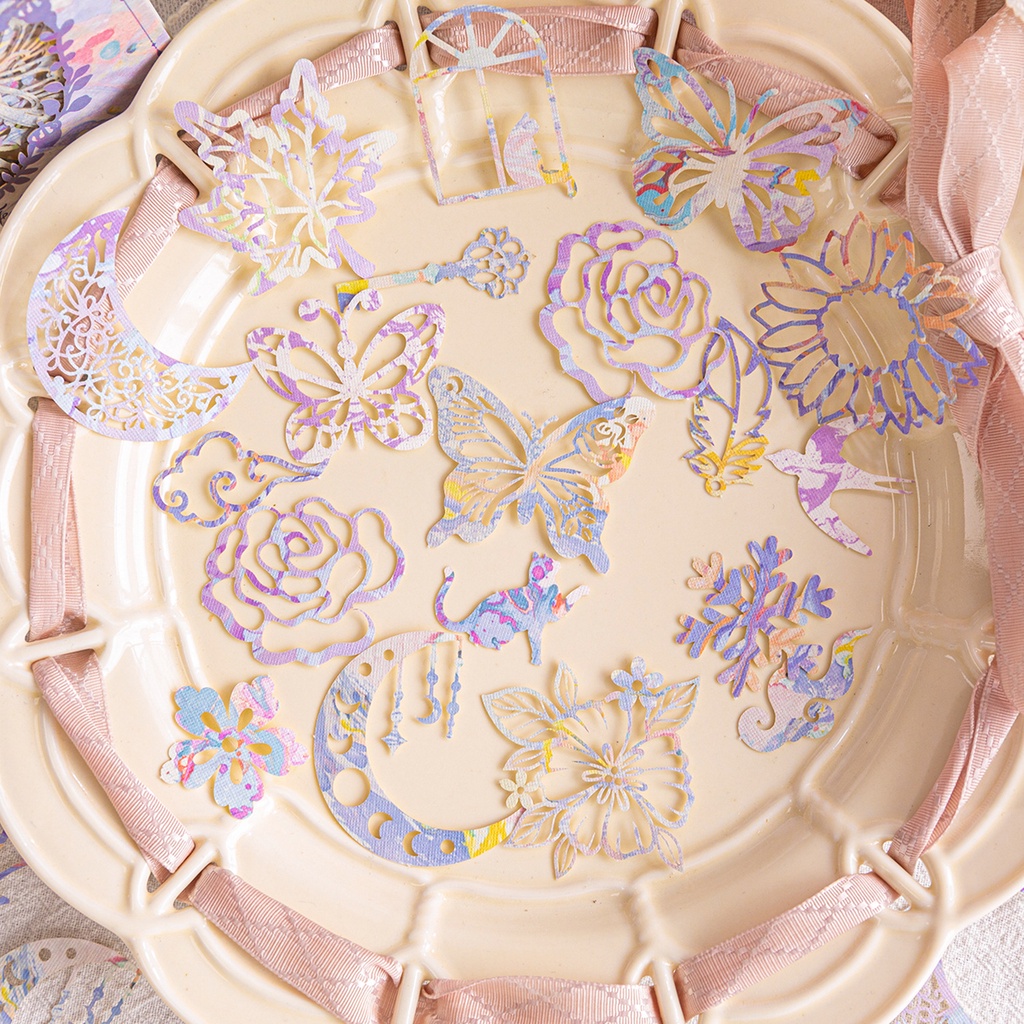 

[HARU] Retro Animatic Butterfly Lace Deco Package Decorative Paper Journal Kit