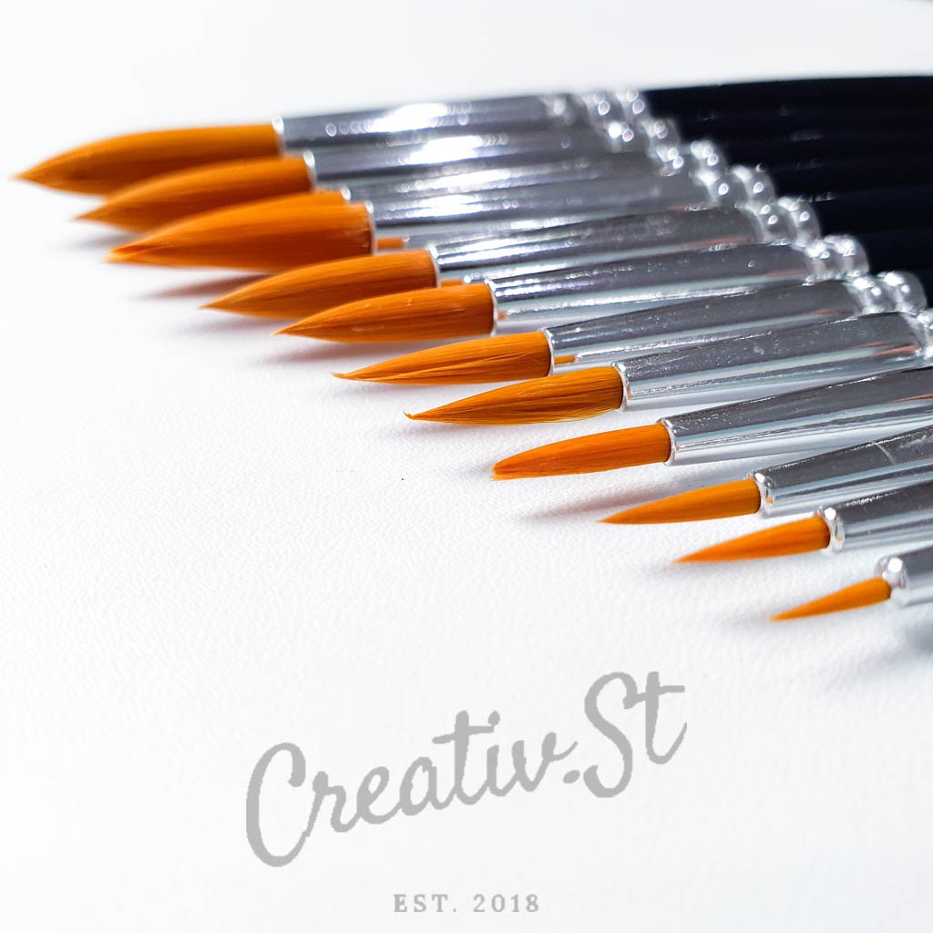 

Kuas Lukis Lyra Giotto ROUND NO 00-12 Taklon Art Brush FULL SET