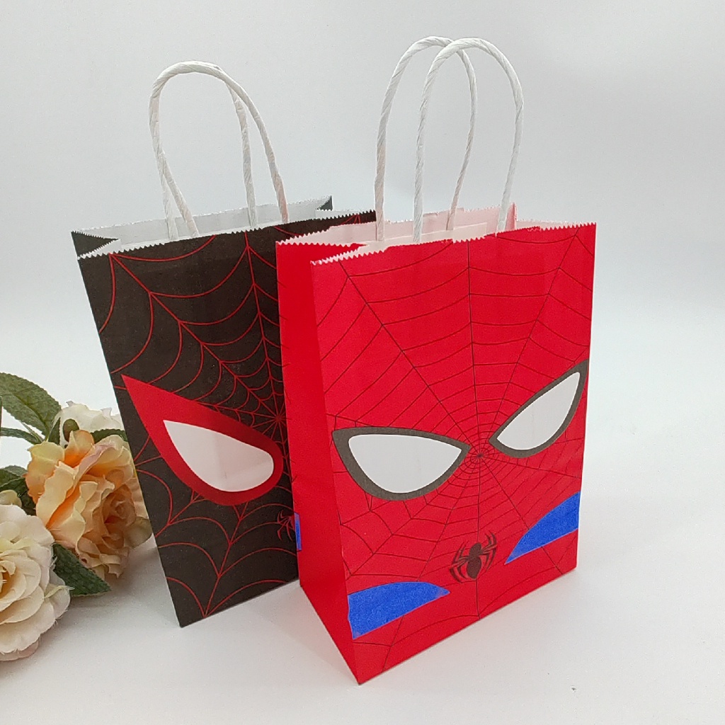 

(HOCANPARTY) PAPER BAG GODDIE BAG TAS KADO HADIAH SOUVENIR PESTA ULANG TAHUN MOTIF SPIDERMAN