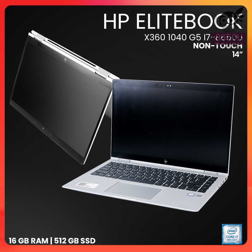 HP EliteBook X360 1040 G5 i7-8650U 16GB 512GB 14 FHD Non-Touch - ( LAPTOP BEKAS GRADE A )
