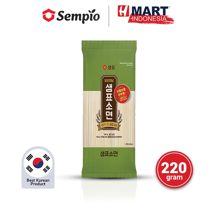 

Sempio Wheat Noodles Soft & Thin - Mie Kering Asli Korea 220g