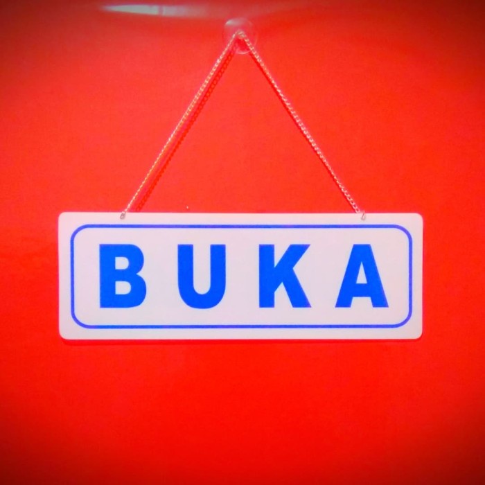 

Akrilik plat nama ISTIRAHAT dan BUKA