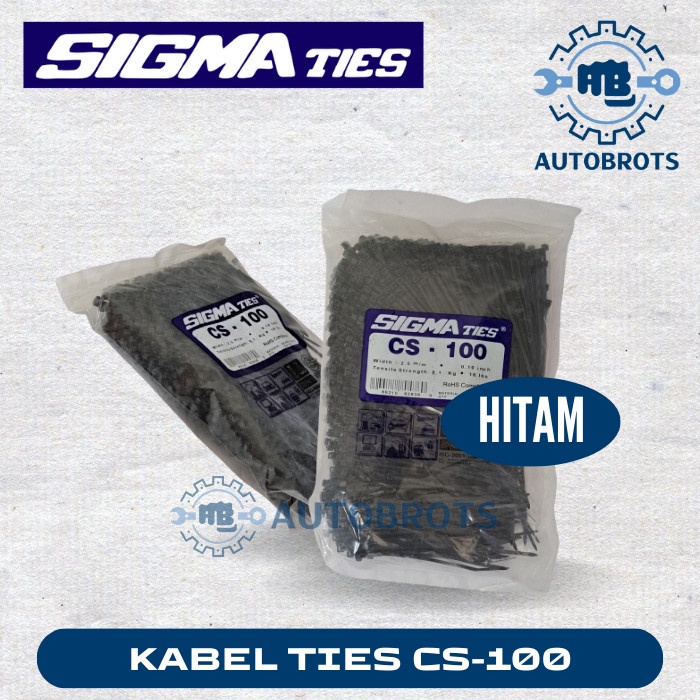 

SIGMA Kabel Ties CS 100 / Tali Kabel 100mm 10cm - HITAM isi 1000pcs