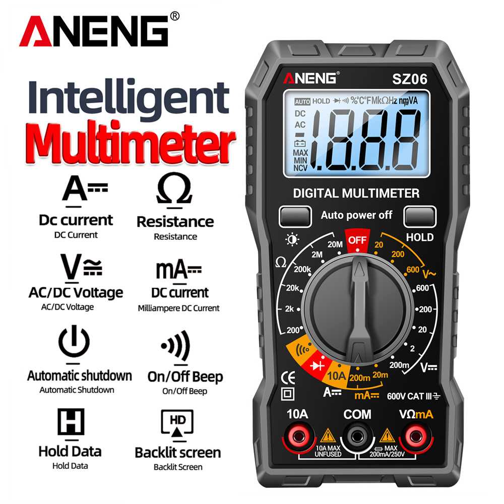COD ANENG Digital Multimeter Voltage Tester Backlit Screen 2000 Count SZ06 / multimeter digital pake