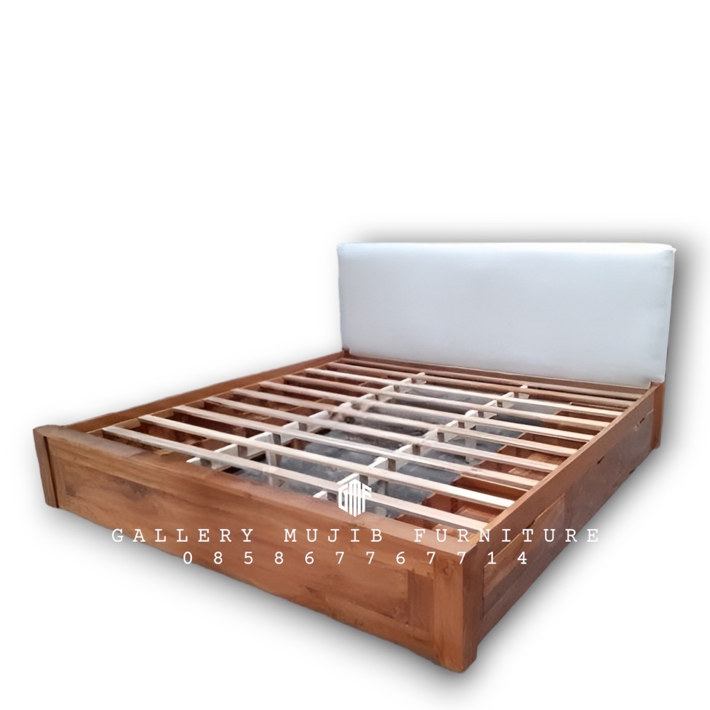 Tempat Tidur Dipan Kamar Tidur Minimalis Kayu Jati
