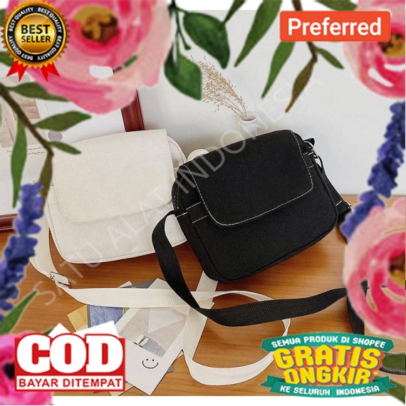 SATU ALAT Tas Selempang DAISY 100% Canvas Premium Tebal Tas Kanvas// TAS IMPORT KEREN MODEL BARU / T