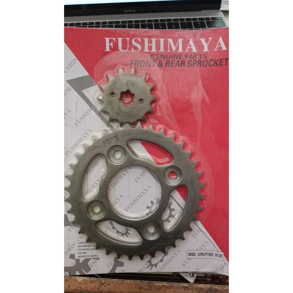 GEAR GIR DEPAN BELAKANG SUPRA FIT NEW 428 14/36T