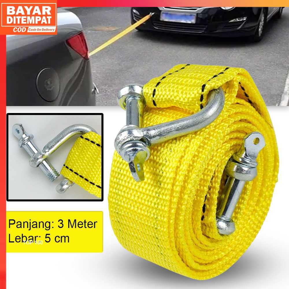 ( 100% ORI ) JEELY Tali Derek Mobil Emergency Tow Rope U-Type 3M - JL30