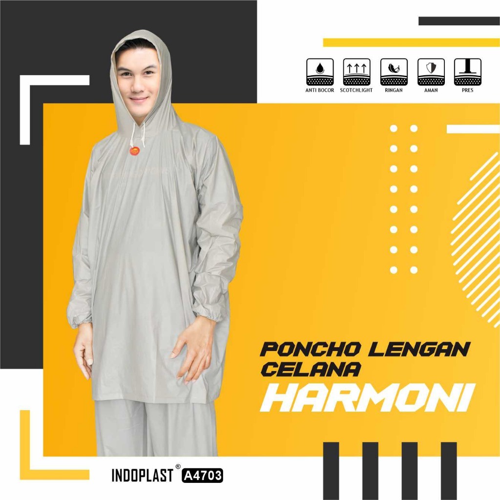 13A. Jas Hujan Ponco lengan Celana HARMONI//jas Hujan ponco lengan celana//jas hujan indoplast