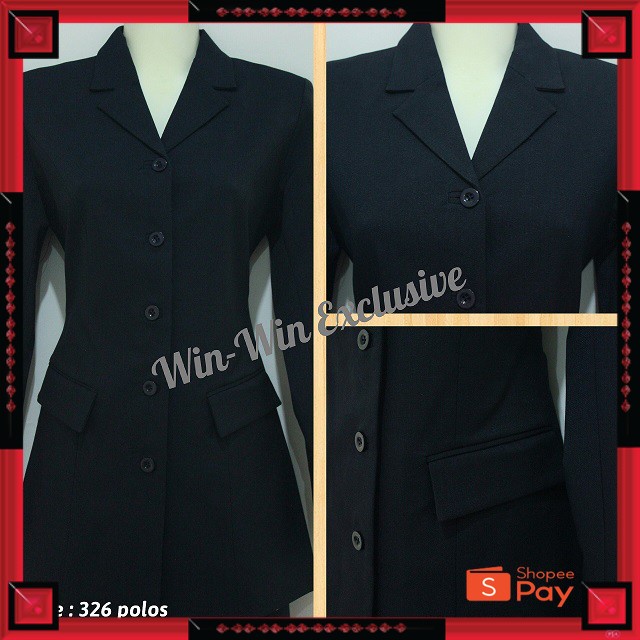 12.12 SERAGAM SALE / Setelan Blazer Kerja Kantor Wanita Biru Dongker PNS DKI