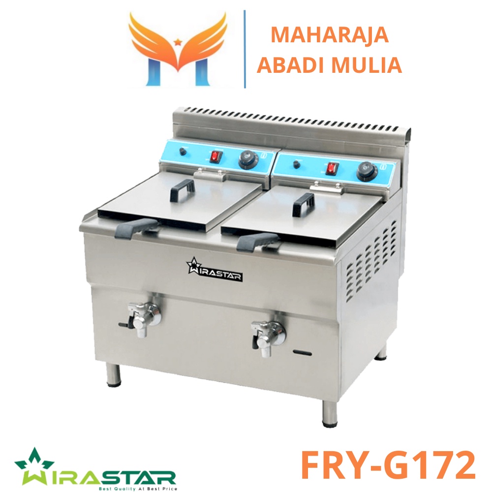 Deep Fryer Gas Thermostat 2 Tangki Wirastar FRY-G172 Gas Deep Fryer Thermostat Garansi Resmi