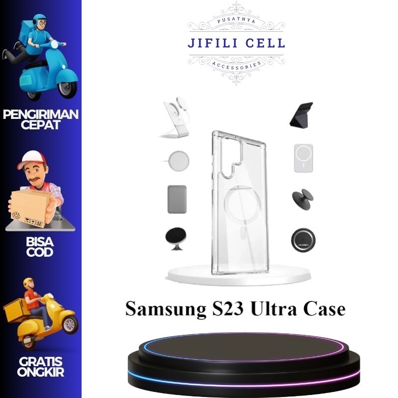Case Samsung Fold3 Fold4 S23 Ultra Clear Case Magsafe Magnetic -  Aksesoris HP Casing Bening Silikon
