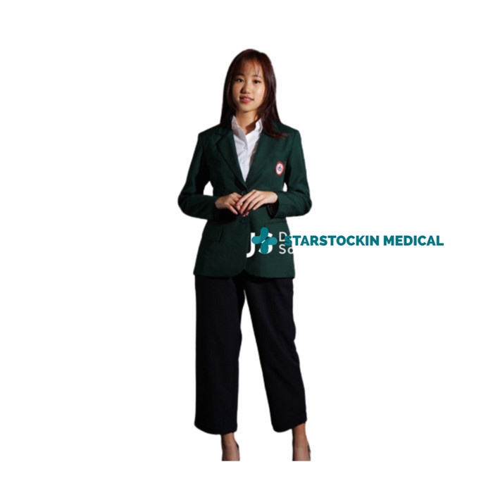 Jas IDI Dua Saudara Cewek Wanita Lengan Panjang Hijau